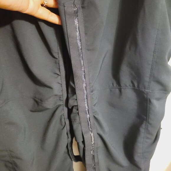 Nike | Women's Black Wide Leg Drill Style Tab Buttons Track Pants (Size XL) - Picture 11 of 15